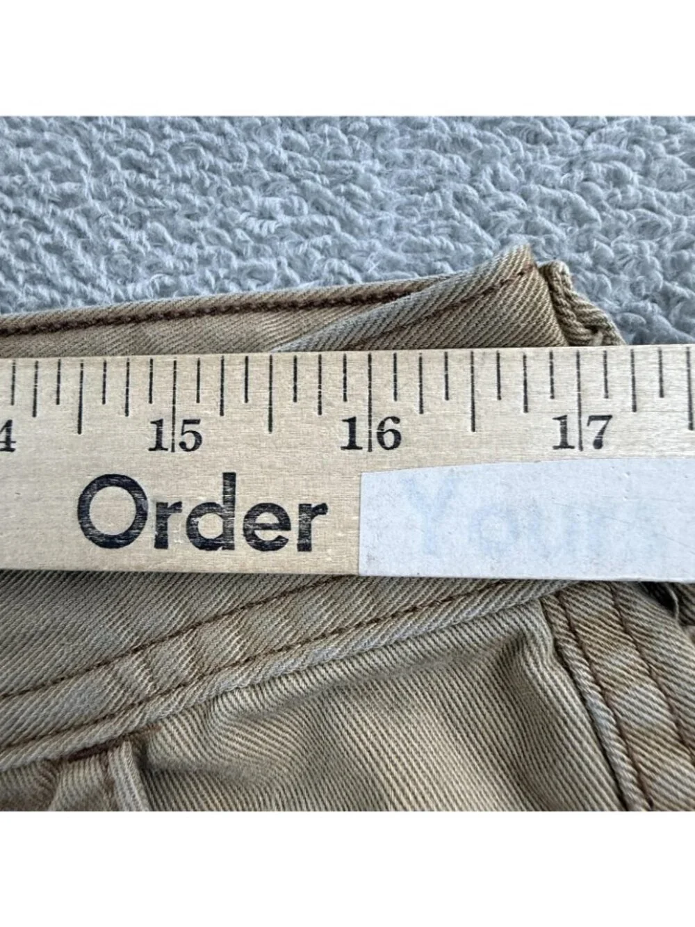 Vintage 701 Levis Cargo Pants Mens 34x34 Beige Loose Straight Relaxed Workwear